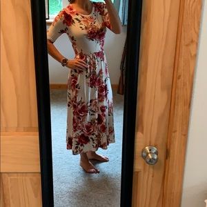 Roolee mid length dress, size S, double zipper